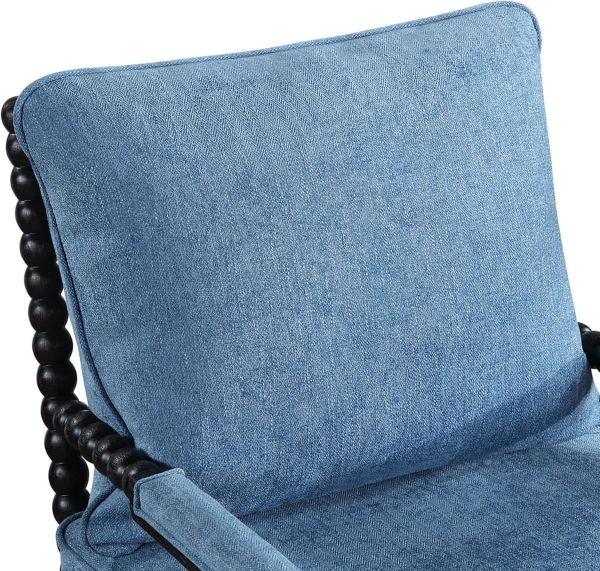 DUHOME Linen Fabric Spindle Accent Chair with Wood Frame,Modern Accent Spool Chairs with Padded