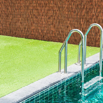 Brown 4FT X 16.4FT Reed Fencing Roll, Balcony Privacy Reed Shade Bamboo Fencing Garden Fence