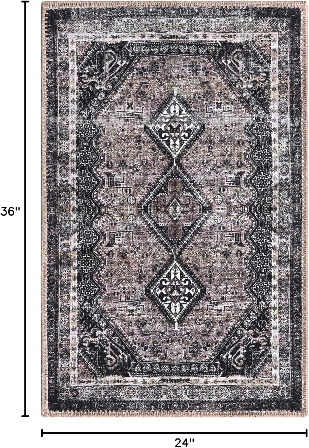Keen Home Design 2x3 Rug - Machine Washable Entry Rug with Non-Slip Backing, Ideal for Enteryway