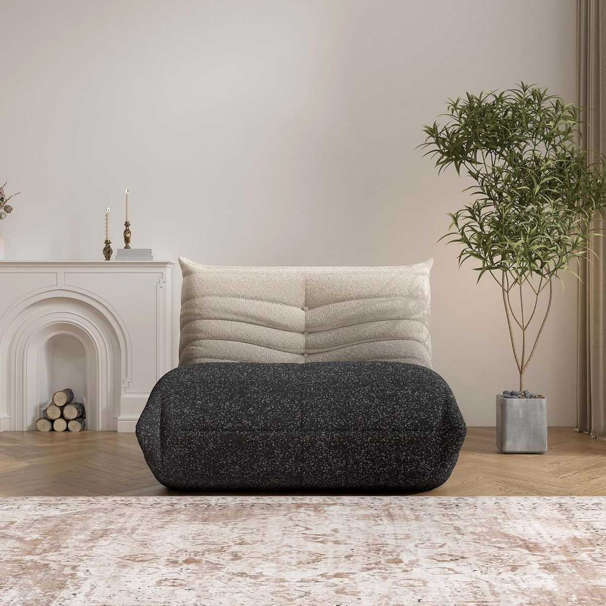 Bean Bag Chair, Fireside Chair Bean Bag Sofa Large Bean Bag Chair for Adults, Bean Bag Chairs for