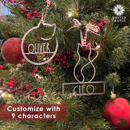 Man's Best Friend Personalized Pet Ornaments (2 Pack; 6 Inch) - Custom Name and Personalized Dog