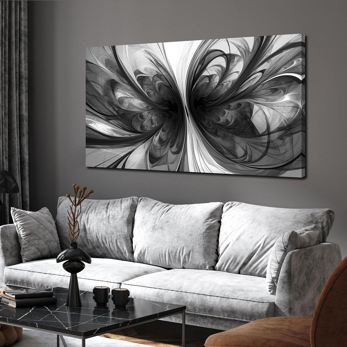 Black and White Pictures for Wall Abstract Art Wall Decor for Living Room Bedroom Office Wall Art