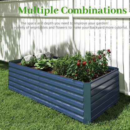 6x3x2 ft Raised Garden Bed, Large Metal Planter Raised Beds, Planters for Outdoor Plants for