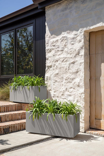 Veradek Block Series Long Box Planter - Large Rectangular Planter for Indoor or Outdoor Patio/Porch