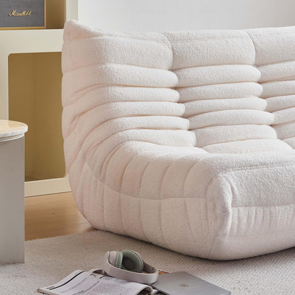 Bean Bag Chair for Adults, Oversized Loveseat Fireside Chair Comfy Lazy Floor Sofa, 2 Seater Lazy