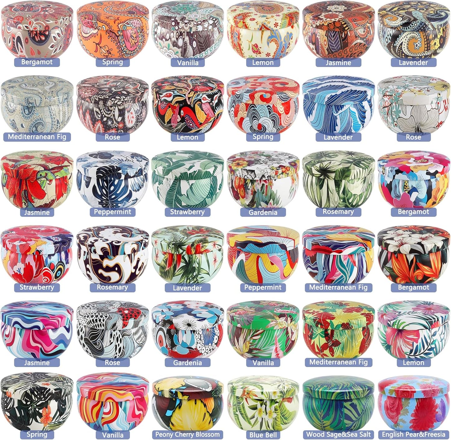36 Pack Scented Candles Set for Home, Relaxing Stress Relief, Aromatherapy - Natural Soy Wax and