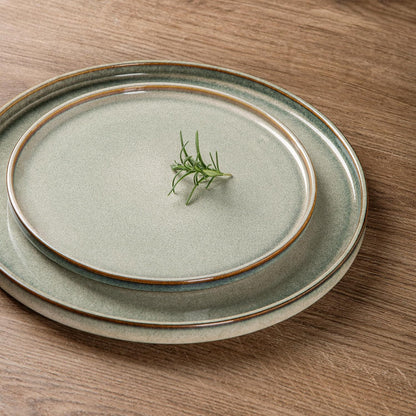 AmorArc Ceramic Dinnerware Sets, Handmade Reactive Glaze Stoneware Plates and Bowls Sets,Highly
