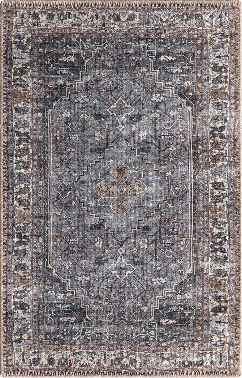 Keen Home Design 2x3 Rug - Machine Washable Entry Rug with Non-Slip Backing, Ideal for Enteryway