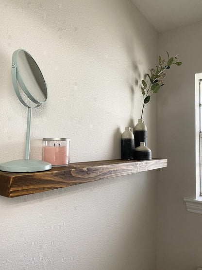 joelsantiques 36 Inch Wooden Floating Shelves for Wall - 36x6x2 in - Made of Natural Wood - Long