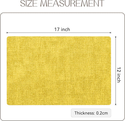Romanstile Vinyl Placemats Set of 6-12 X 18 Inch - Heat Resistant Place Mats 100% Waterproof