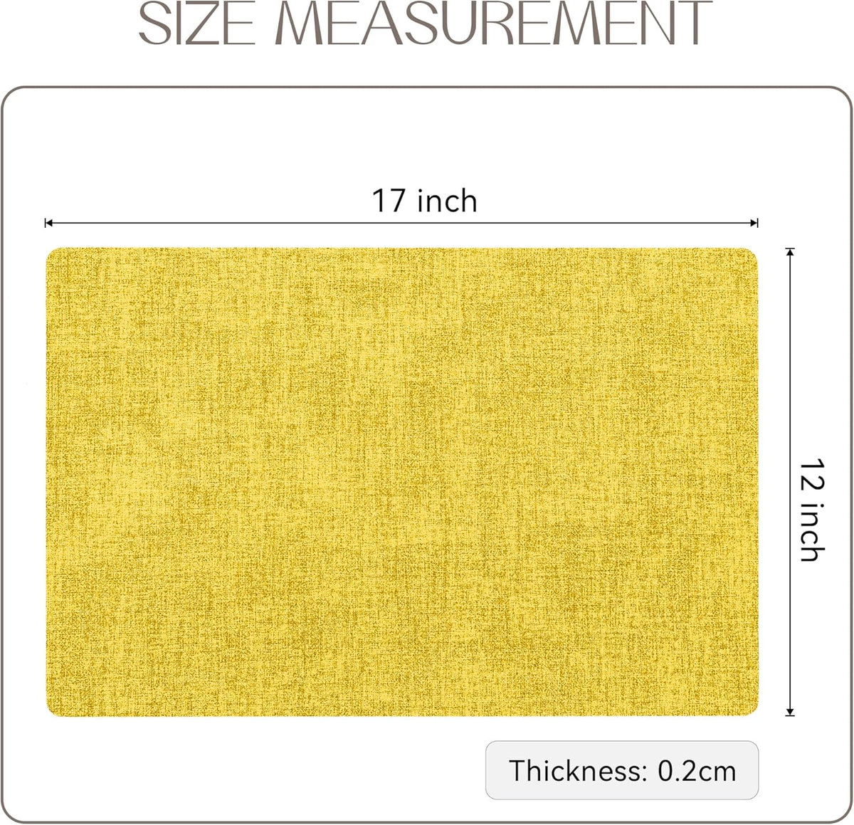Romanstile Vinyl Placemats Set of 8-12 X 18 Inch - Heat Resistant Place Mats 100% Waterproof