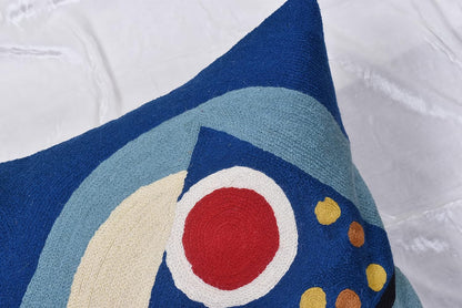 Kandinsky Blue Abstract Pillow Cover | Modern Outdoor Cushions | Mid Century Chair Cushions |