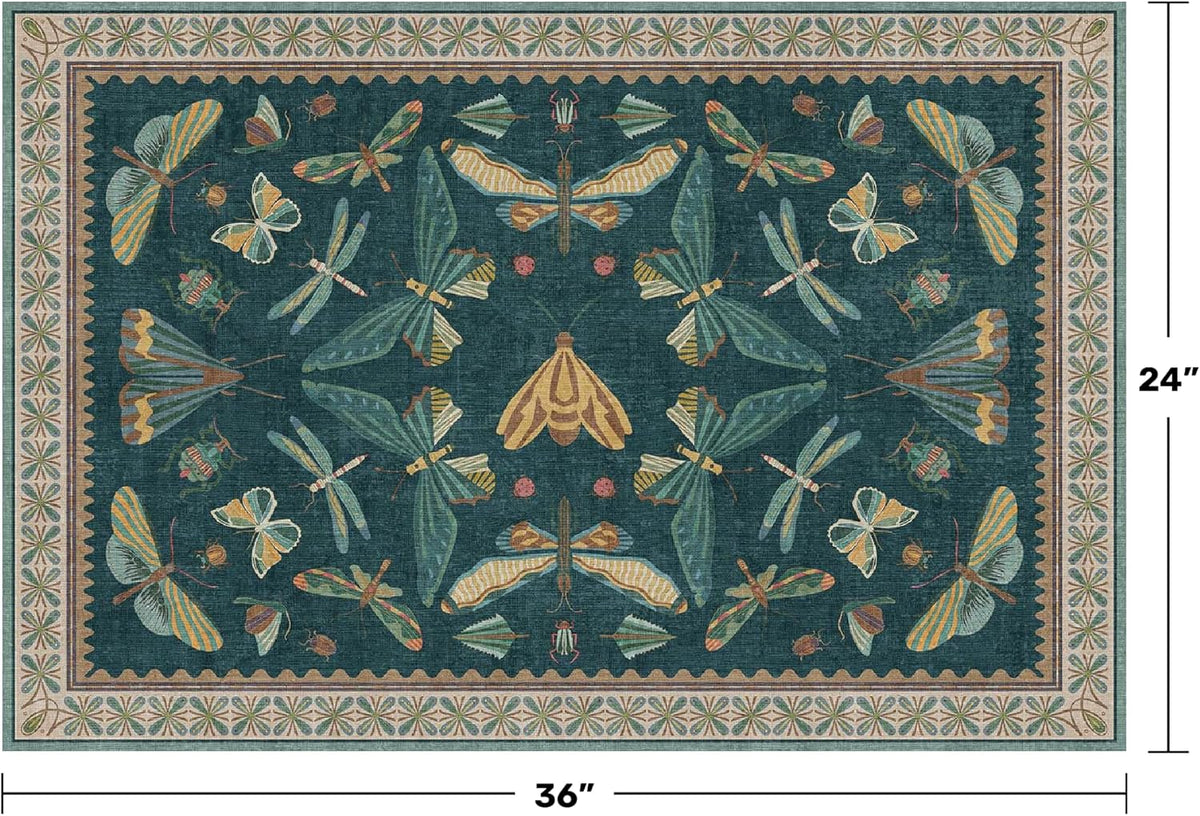 Washable Entry Rugs for Inside House - Non Slip 2x3 Small Rugs for Entryway, Kitchen, Powder Room