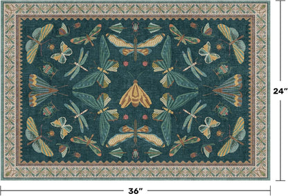 Washable Entry Rugs for Inside House - Non Slip 2x3 Small Rugs for Entryway, Kitchen, Powder Room