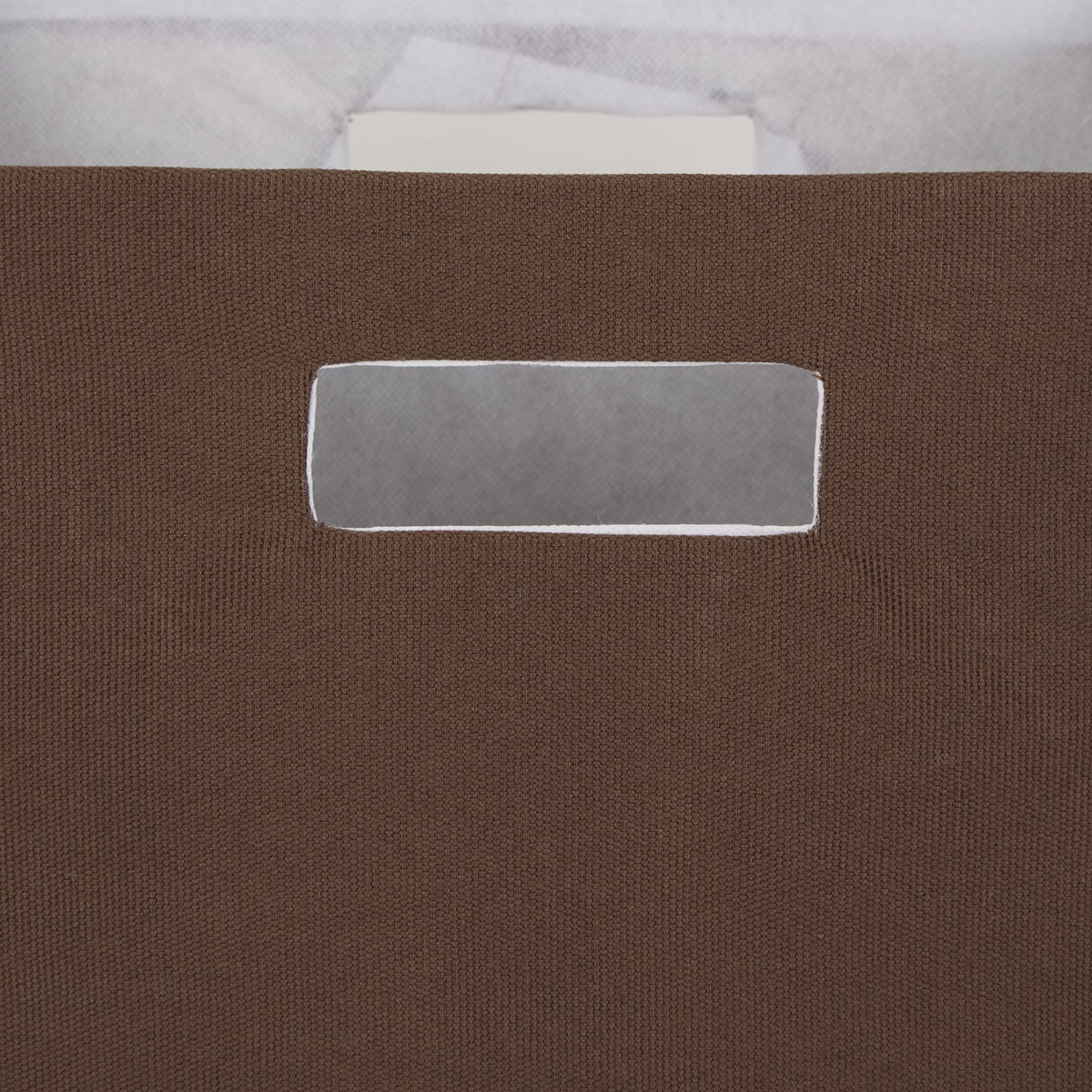 DII Fabric Storage Cube Organizer Bin 13x13x13 Foldable, Bark Brown