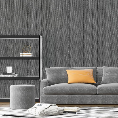 Art3d 4-Pack Glue-On Herringbone Wainscoting Panel for Interior Wall Decor - 104 x 12 Inch