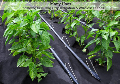 Sandbaggy Galvanized 6-Inch Landscape Staples ~ 9 Gauge Steel - Fabric Pins, Garden Earth Stakes
