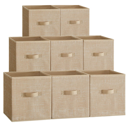 SONGMICS Storage Cubes, Set of 8, 11-Inch Foldable Closet Organizers