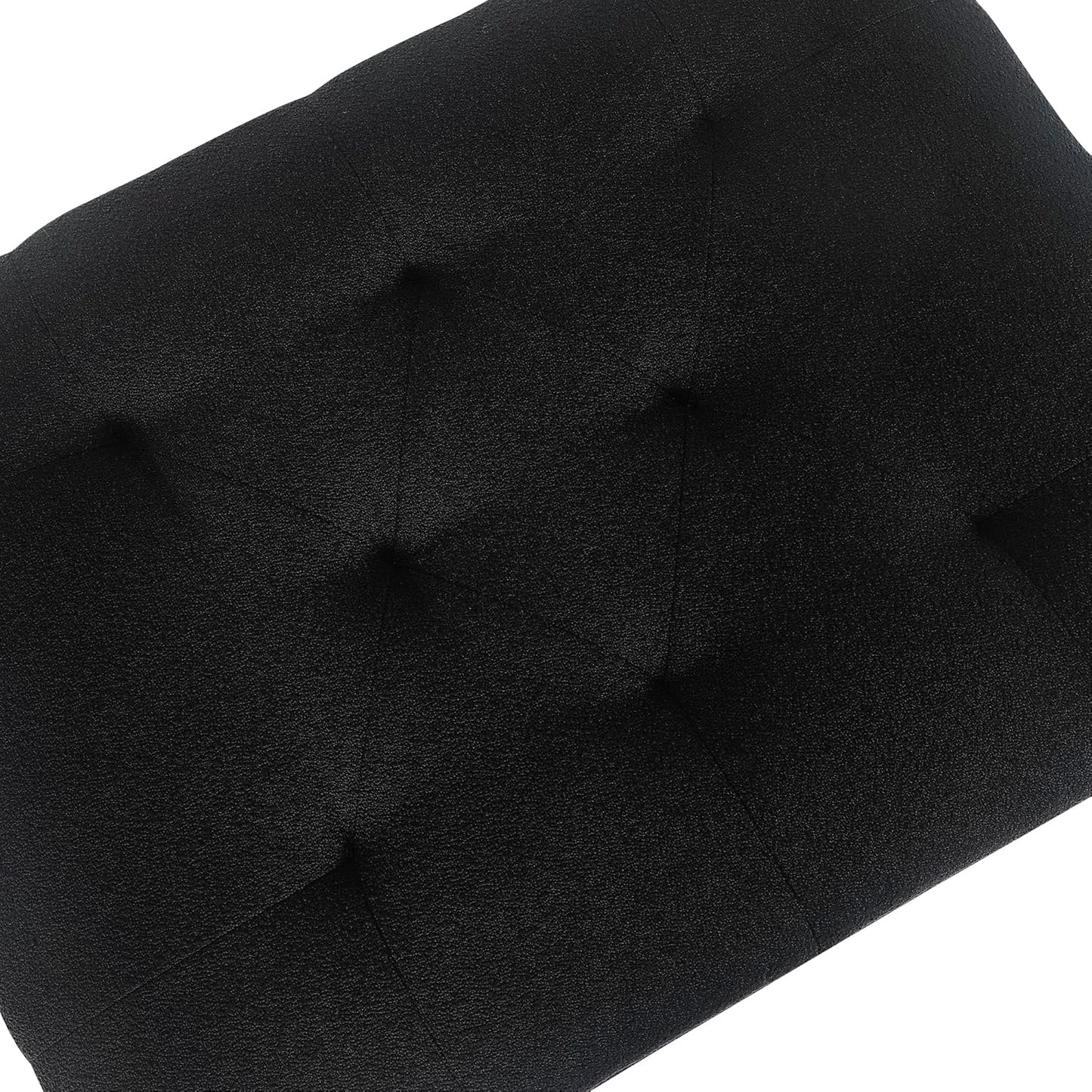 Joveco Storage Ottoman Bench, Rectangle 24″ Linen Foot Rest Stool Square Footstool for Living Room