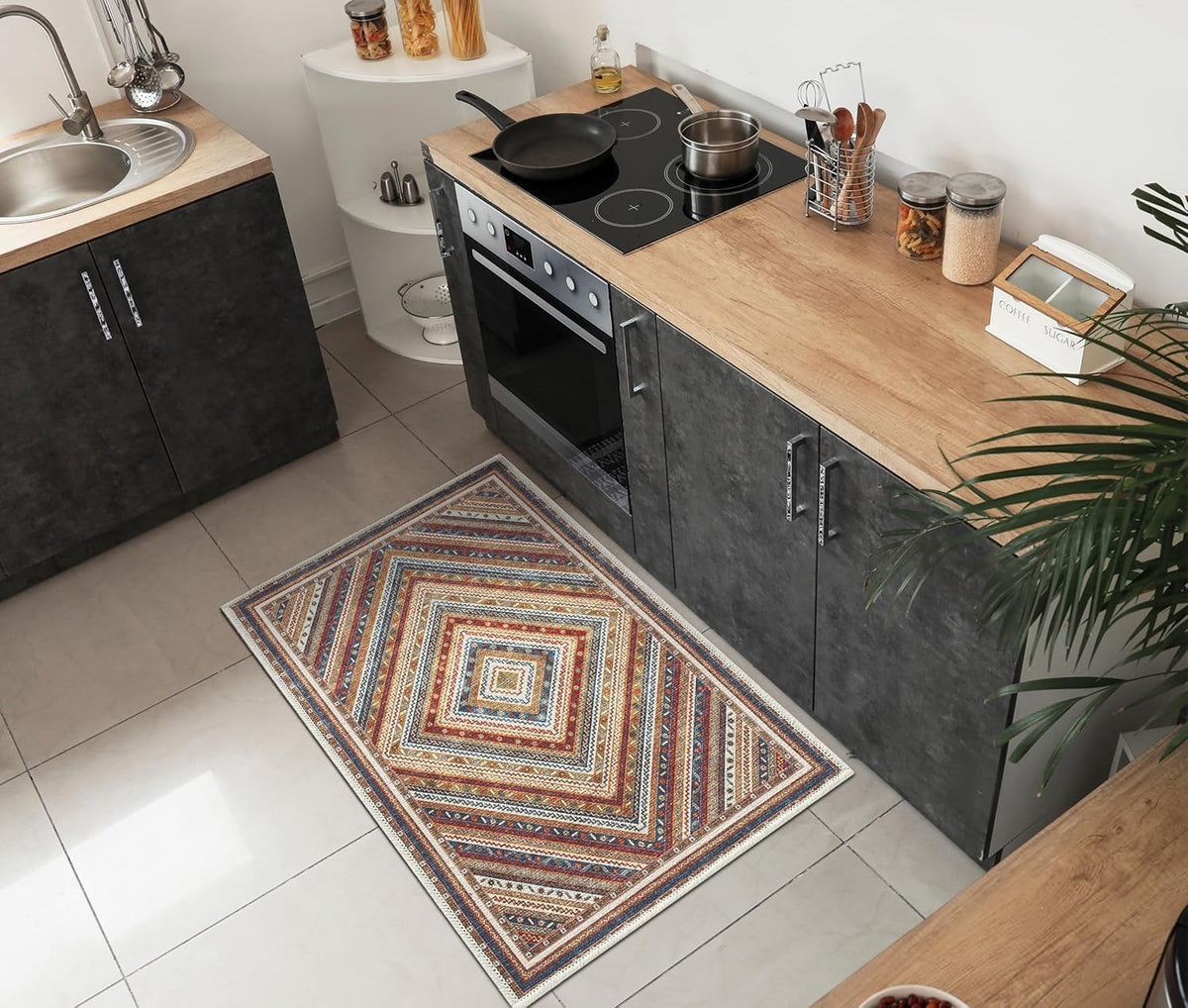 Keen Home Design 2x3 Rug - Machine Washable Entry Rug with Non-Slip Backing, Ideal for Enteryway