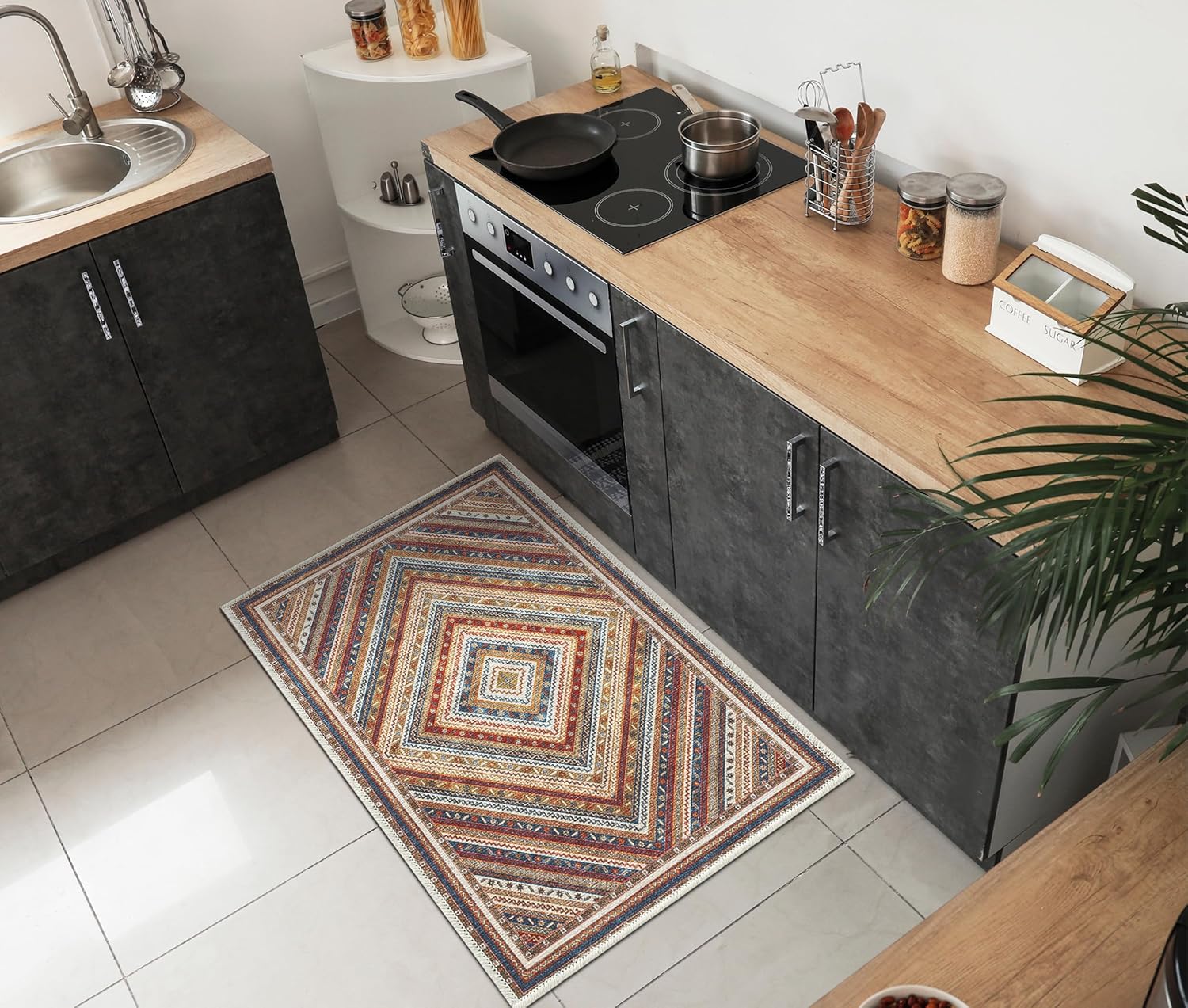 Keen Home Design 2x3 Rug - Machine Washable Entry Rug with Non-Slip Backing, Ideal for Enteryway