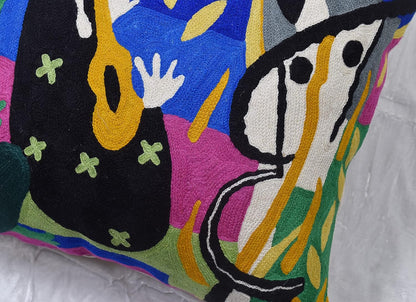 Matisse Decorative Pillow Cover - Music Modern Chair Cushion| Modern Farmhouse Pillows | Flower