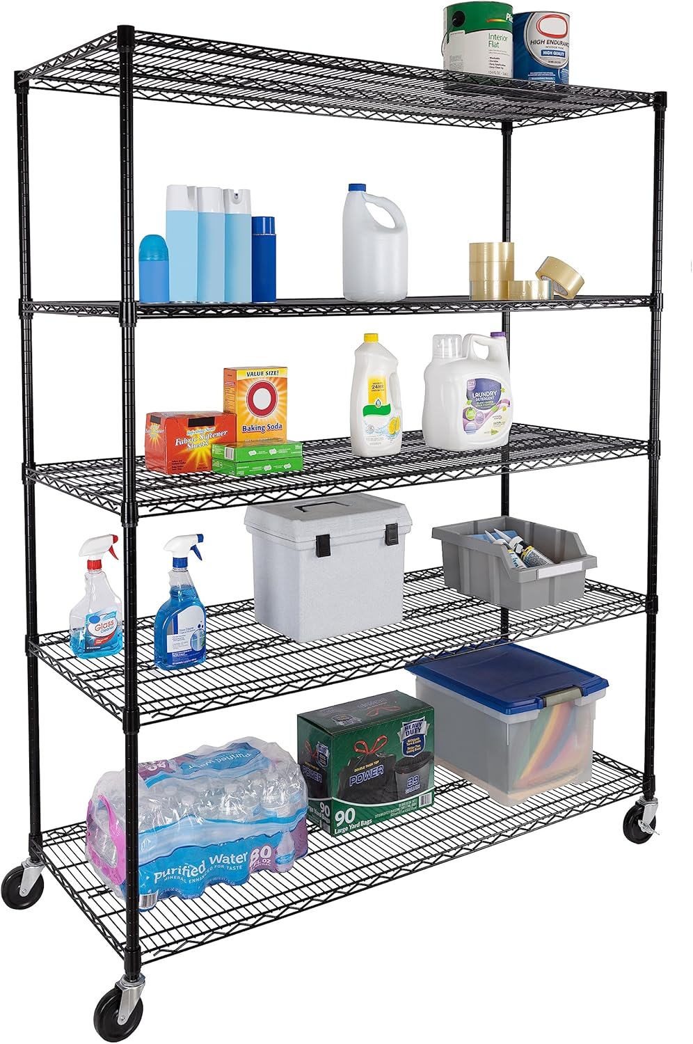 Seville Classics UltraDurable Heavy Duty NSF Solid Steel Wire Rack Storage Unit, Organizer for