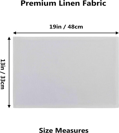 Home Brilliant White Placemats Set of 8 Cloth Placemat Decorations Heat Resistant Washable Place