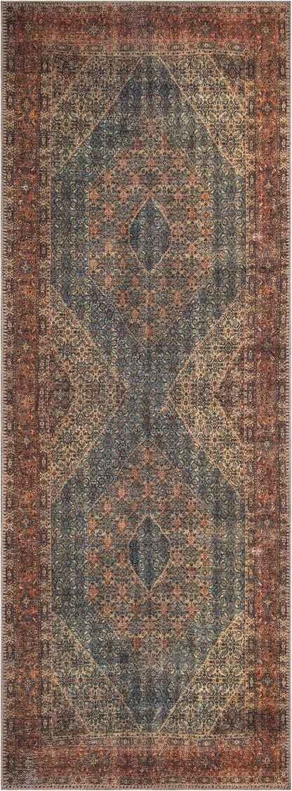 Keen Home Design 2x10 Rug - Machine Washable Runner Rug with Non-Slip Backing, Ideal for Hallway