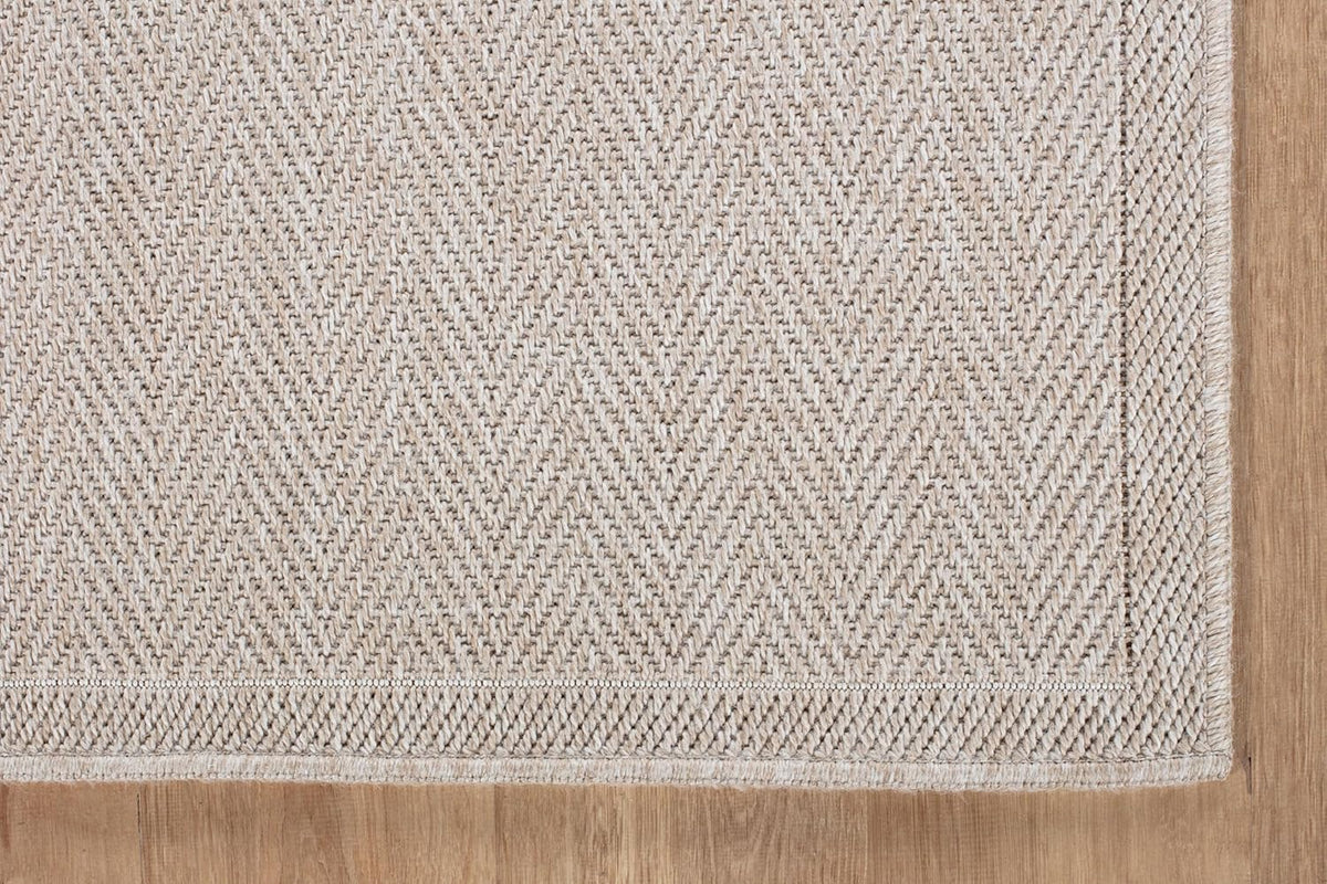 CAMILSON Easy Jute Rug 5x7, Indoor Outdoor Off-White Color Fiber Area Rugs for Living Room Patio