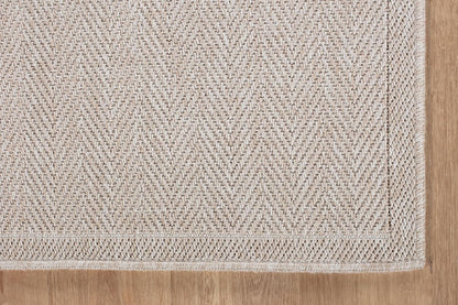 CAMILSON Easy Jute Rug 5x7, Indoor Outdoor Off-White Color Fiber Area Rugs for Living Room Patio