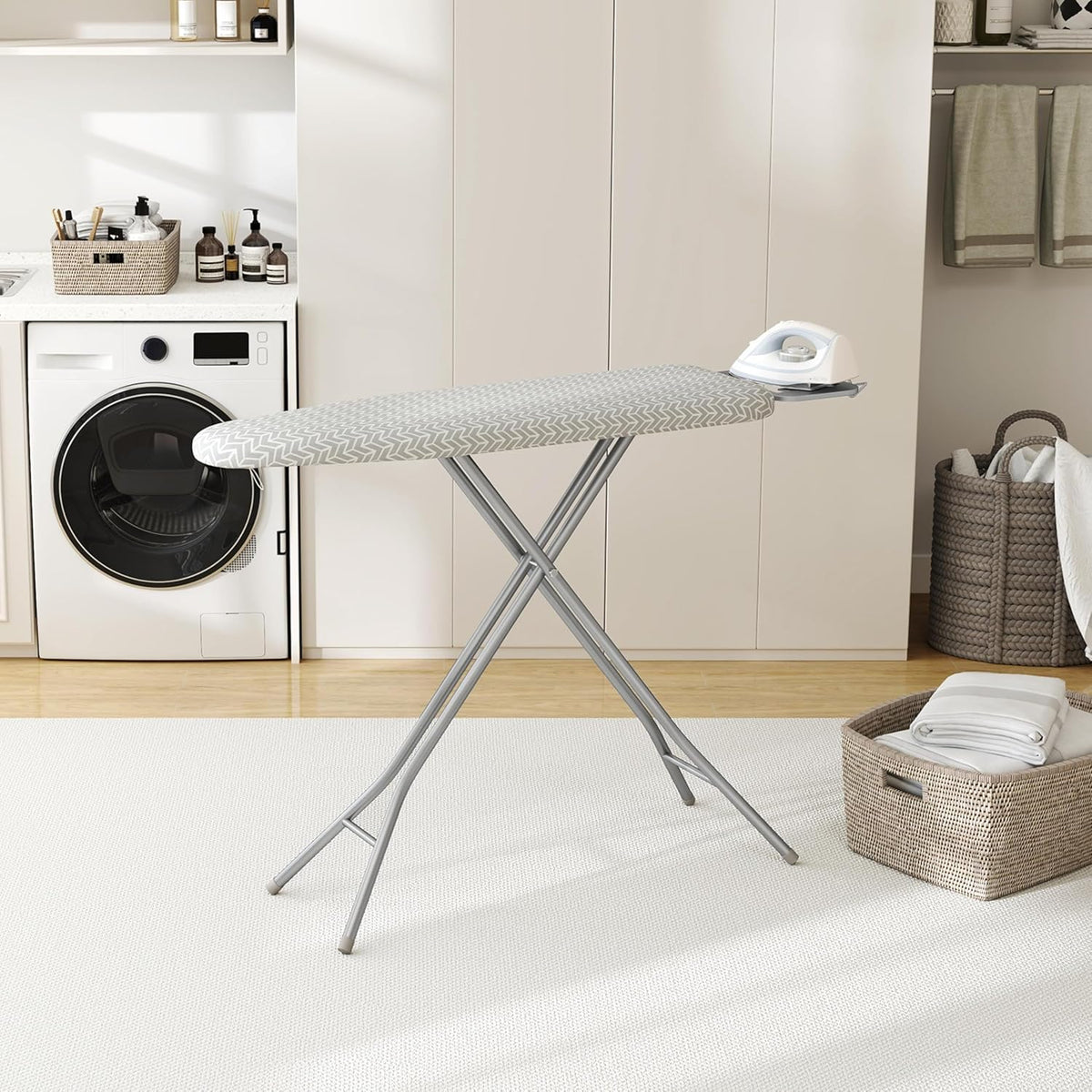 Yaheetech Foldable Ironing Board, Heavy Duty Iron Board with 9 Adjustable Heights, 4 Layer Cover