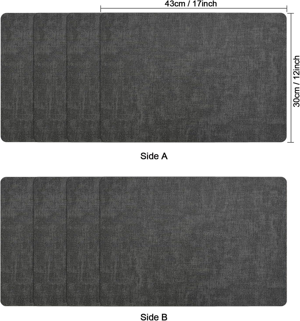 Myir JUN Placemats Dual Sided, Faux Leather Place Mats Set of 8 Indoor Placemats for Dining Table