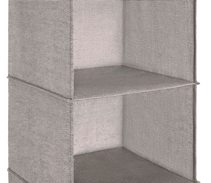 Whitmor Hanging Accessory Shelves - 6 Section Closet Organizer - Light Grey