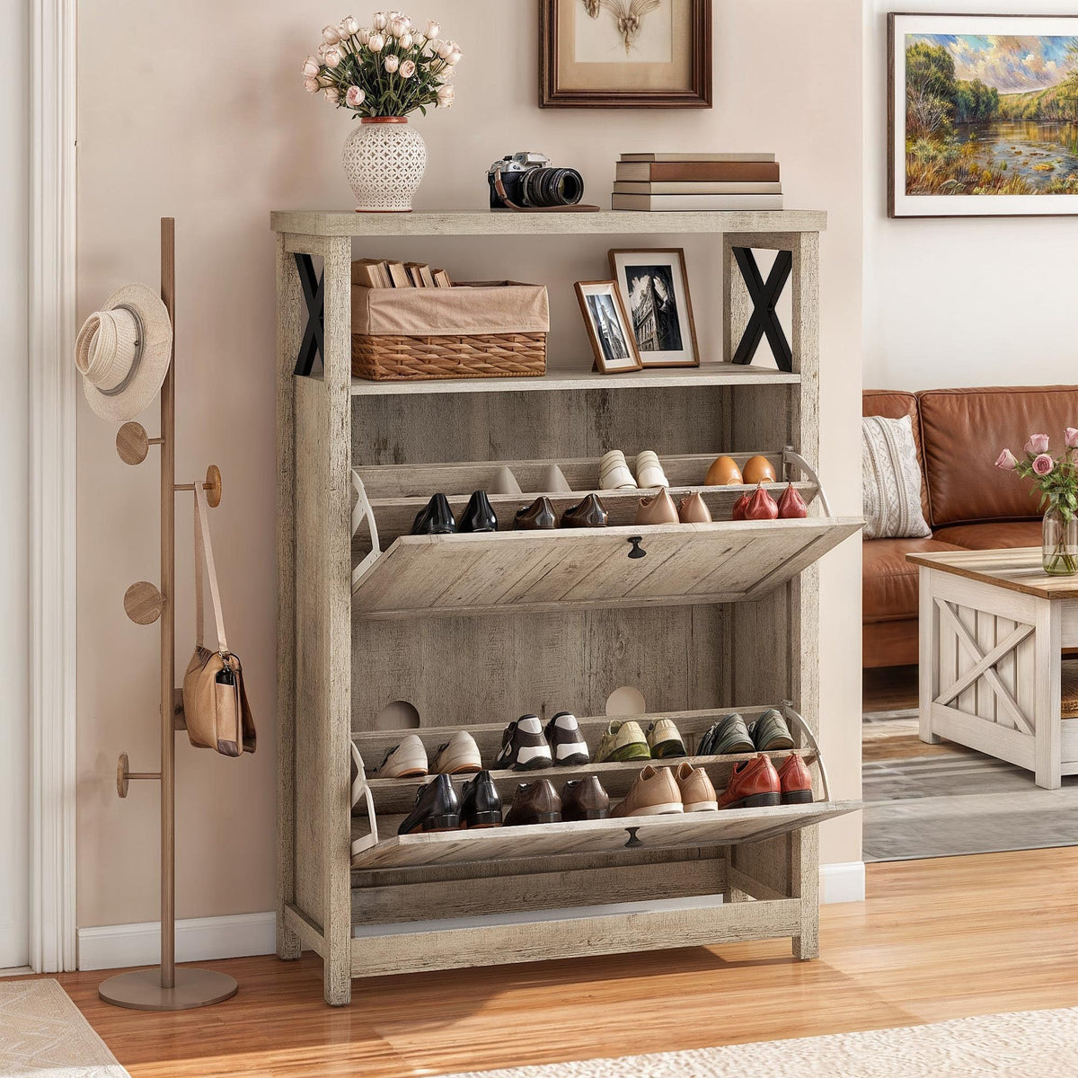 DWVO Shoe Cabinet Entryway