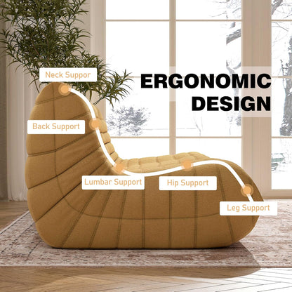 Big Bean Bag Chairs for Adults, 3 Seater Large Bean Bag Chair Sofa, Fireside Chair Lazy Sofa Chair