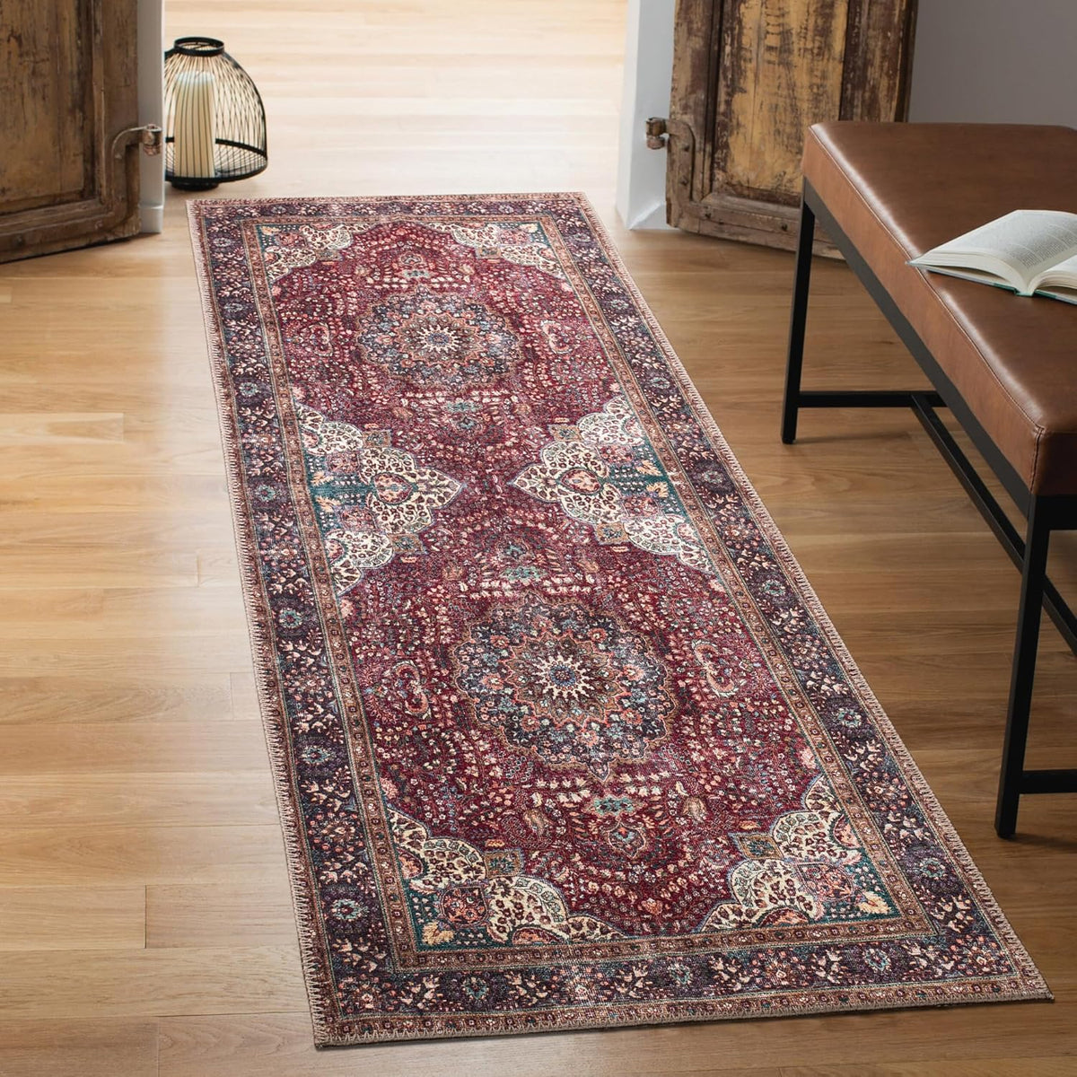 Keen Home Design 2x12 Rug - Machine Washable Runner Rug with Non-Slip Backing, Ideal for Hallway