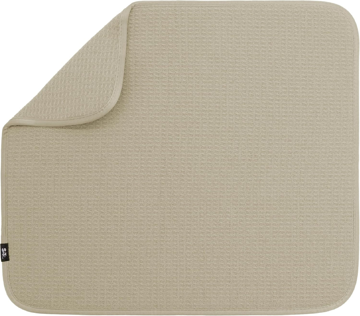 S&T INC. Dish Drying Mat, 16” x 18”, Absorbent Microfiber Kitchen Counter Mat, Dish Drying Pad for