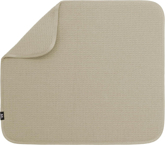 S&T INC. Dish Drying Mat, 16” x 18”, Absorbent Microfiber Kitchen Counter Mat, Dish Drying Pad for