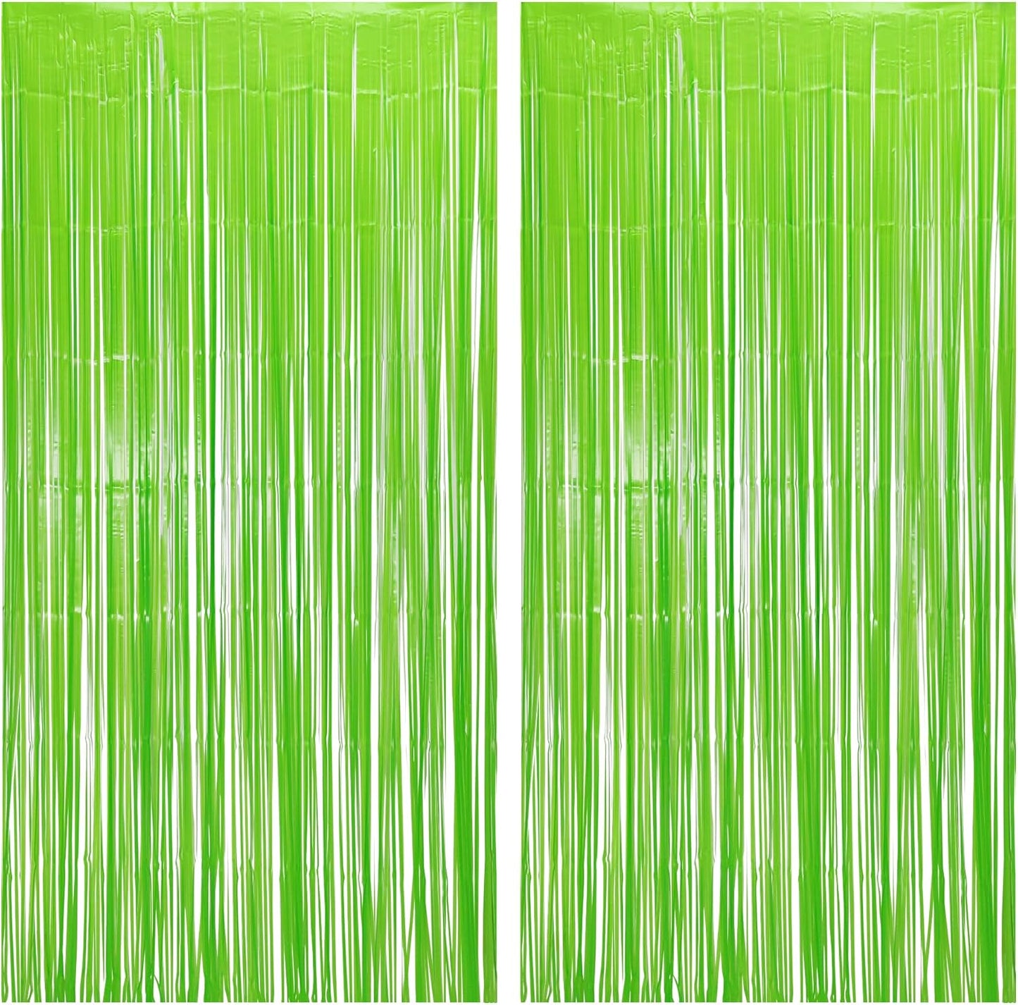 BRAVESHINE Pastel Green Streamers Party Backdrop Decoration - Tinsel Curtain Foil Fringe Backdrop