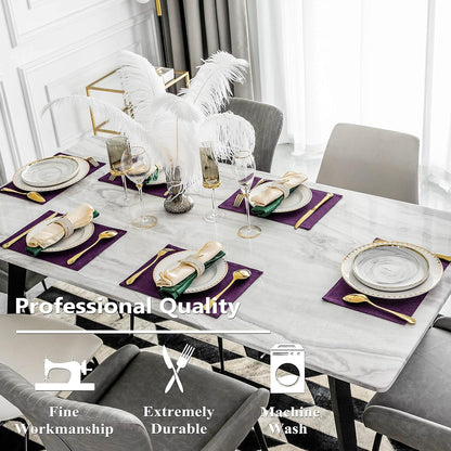 Home Brilliant Cloth Placemats Set of 4 Heat Resistant Dining Table Place Mats for Kitchen Table