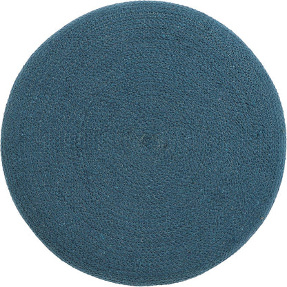REDEARTH · Cylindrical Pouf Foot Stool Ottoman - Jute Braided Pouffe Poof Accent Sitting Footrest