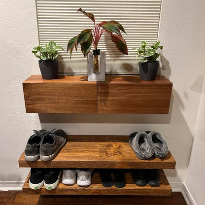 joelsantiques - 36 Inch Wooden Floating Shelves for Wall - Made of Natural Wood - 36x12x2 in - Long
