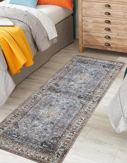 Keen Home Design 2x7 Rug - Machine Washable Runner Rug with Non-Slip Backing, Ideal for Hallway