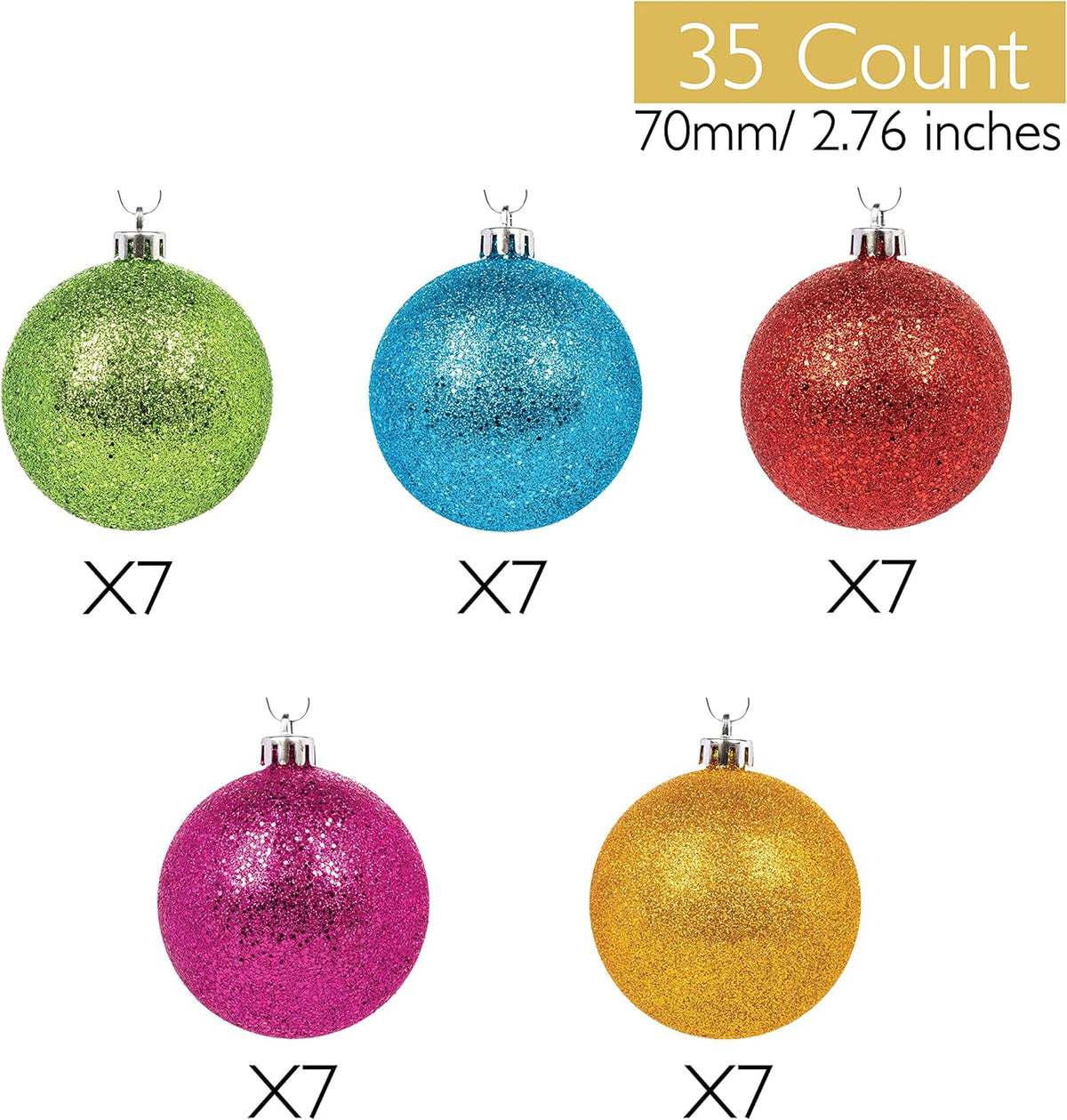 Every Day is Christmas Ornaments, Shatterproof Christmas Tree Ornament Set, Christmas Balls