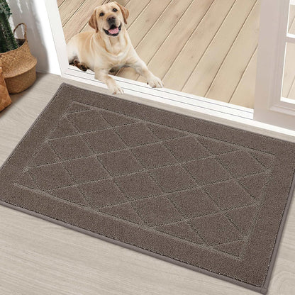 BEQHAUSE Dirt Trapper Door Mat 20" x 32", Doormat Non-Slip Entryway Rugs Washable, Dog Door Mat