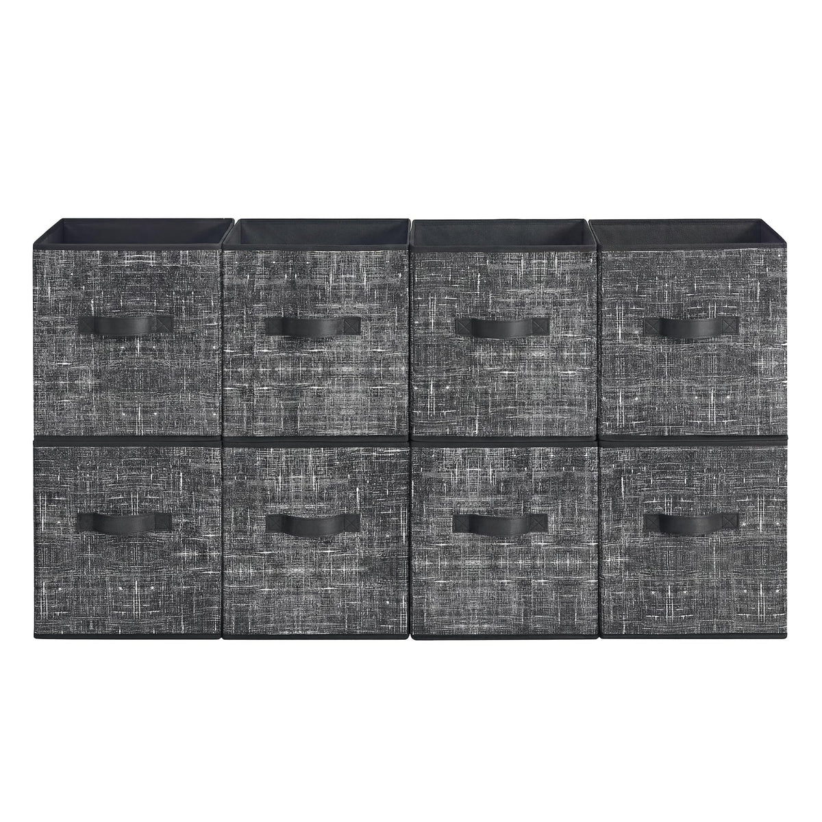 SONGMICS HOME Foldable Storage Cubes Set of 8, Fabric Shelf Organizer Bins with Handles, Closet
