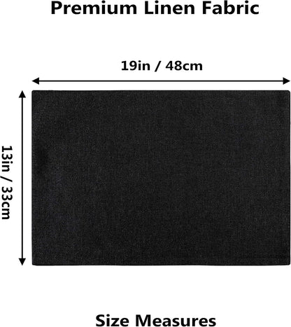 Home Brilliant Black Placemats Set of 6 Heat Resistant Dining Table Fall Halloween Place Mats