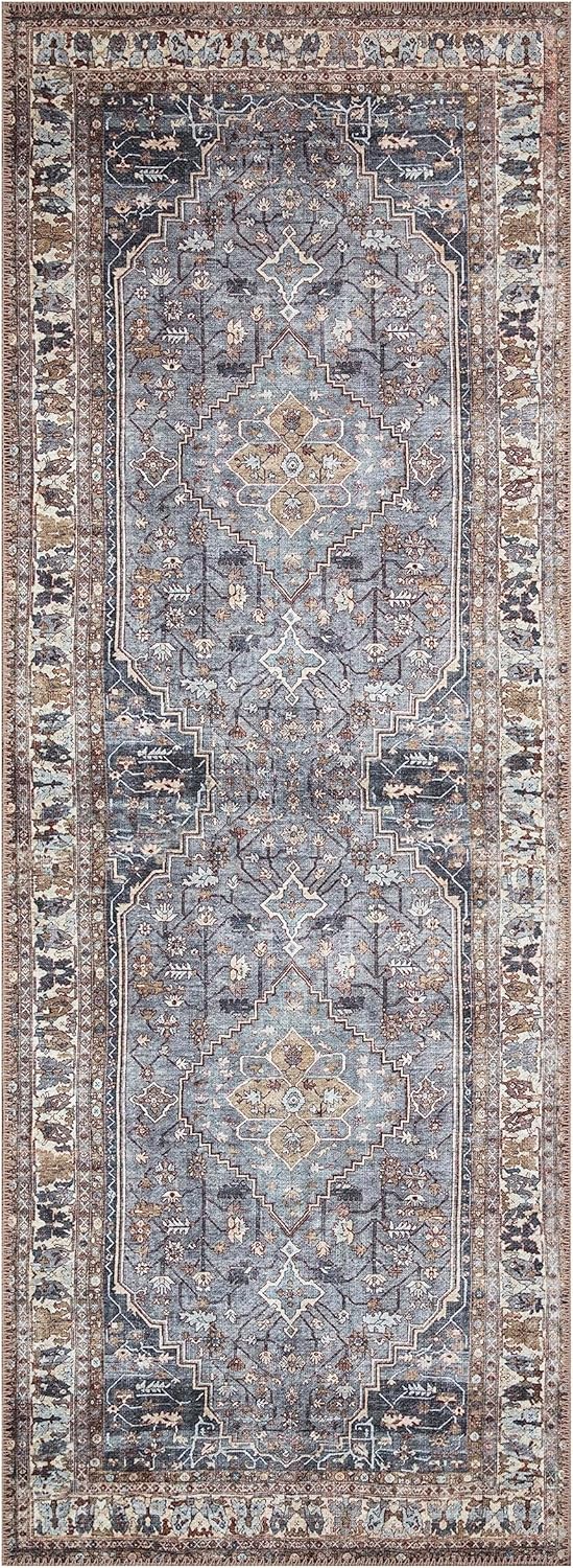 Keen Home Design 2x7 Rug - Machine Washable Runner Rug with Non-Slip Backing, Ideal for Hallway