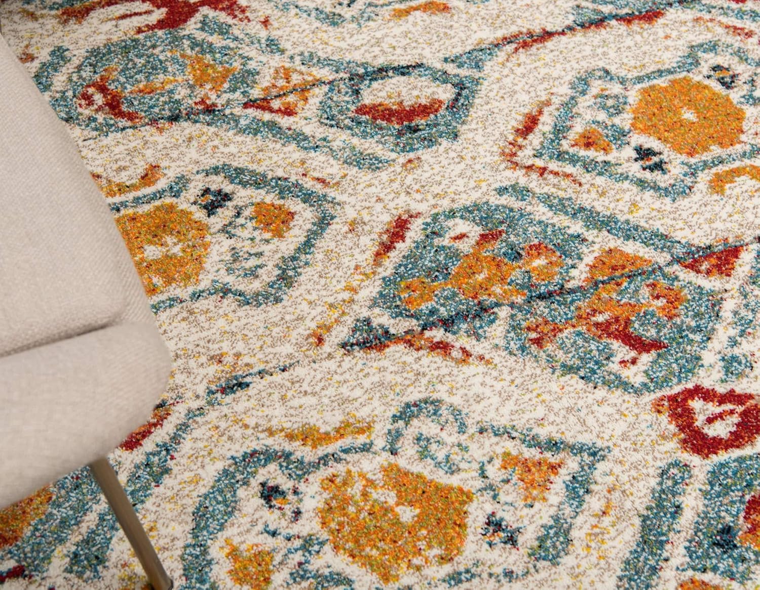 Unique Loom Rosso Collection Vintage, Geometric, Bohemian, Traditional, Distressed, Southwestern